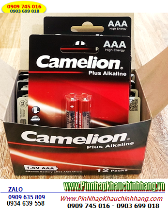 COMBO 01Hộp 12vỉ (24 viên) Pin AAA 1.5v Alkaline Camelion Plus LR03 _Giá chỉ 204.000đ/Hộp